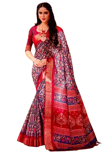 Floral Kalamkari Handloom Silk Saree
