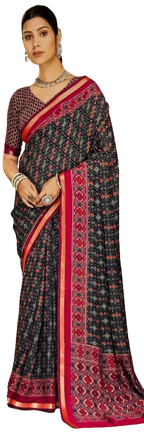 Traditional Patola Mulmul Handloom Saree