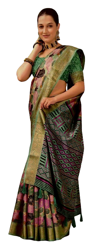 Brocade Silk Weaving Handloom Saree