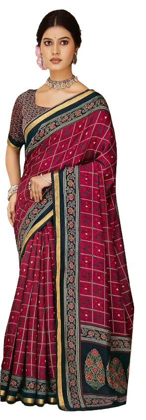 Gharchola Pure Bengali MulMul Handloom Saree