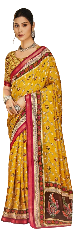 Gharchola Floral MulMul Handloom Saree